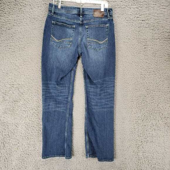 Reclaim Jeans Womens 32 Petite Medium Wash Stretch Mid Rise Regular Bootcut - Picture 9 of 15